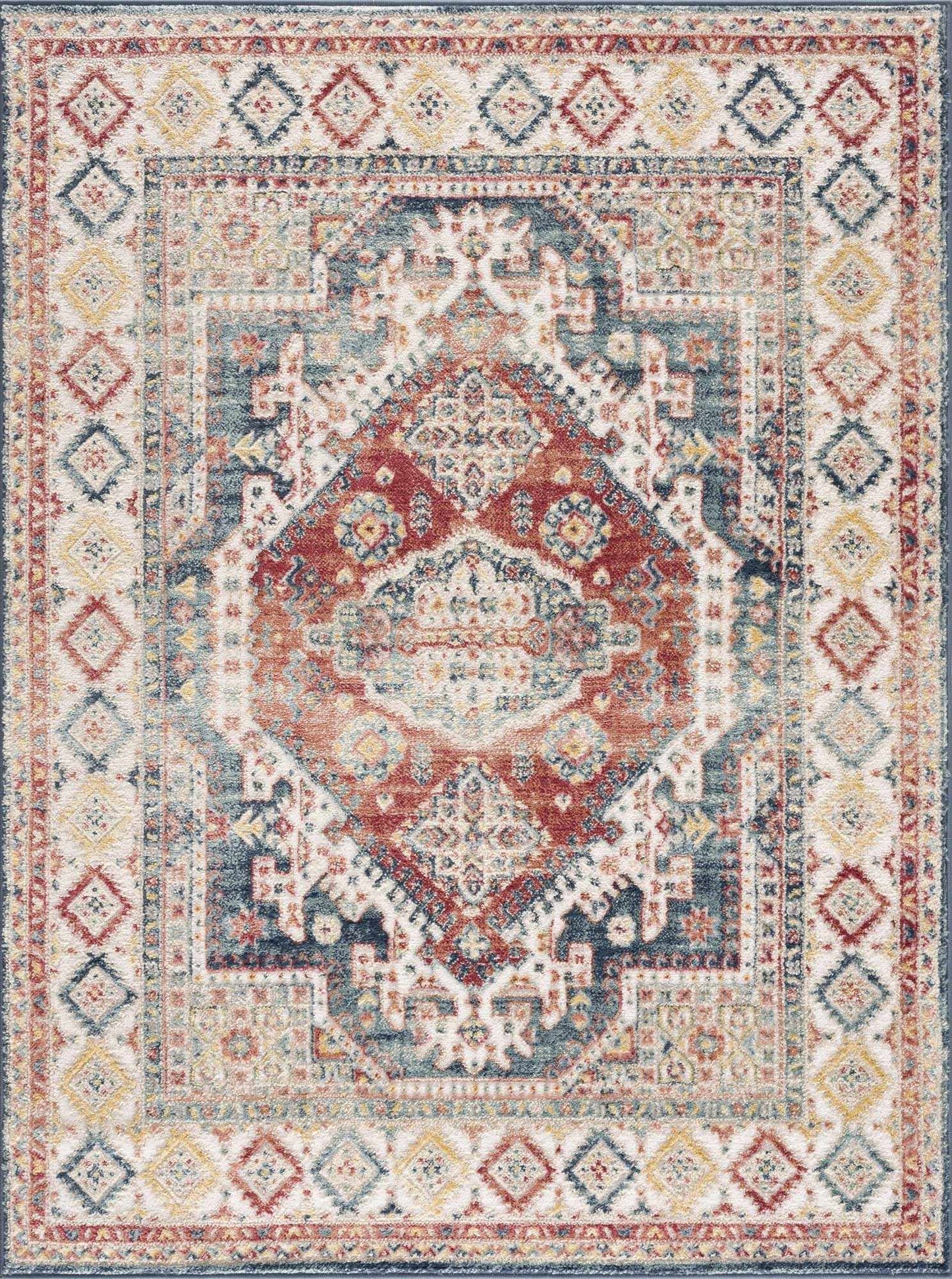 Brend Rust Medaillon Teppich