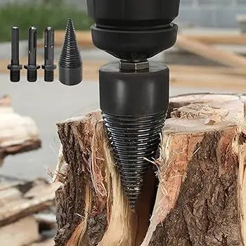 Frendorf | Brennholz-Bohrkopf-Set – Holzspalten einfach mit dem Akkubohrer