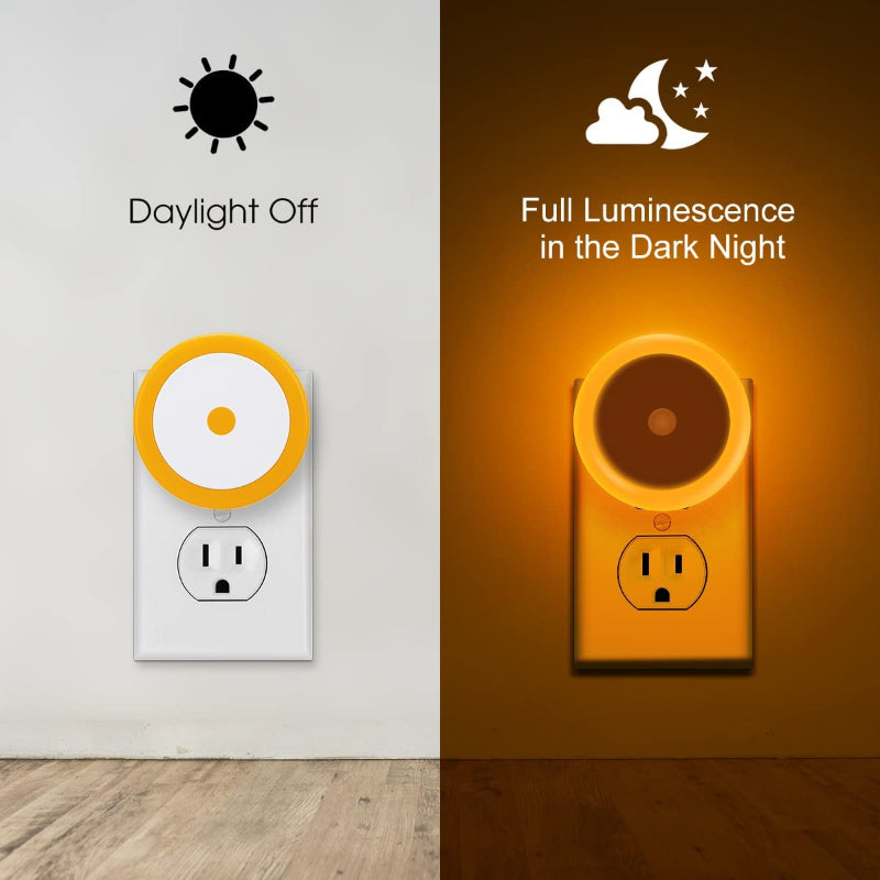 Nachtlichter Stecker in die Wand [4Pack], Nachtlicht mit Lichtsensoren, LED Nachtlicht für das Kinderzimmer, Baby Nachtlicht, Badezimmer Nachtlicht, Treppenlichter, Flurlicht