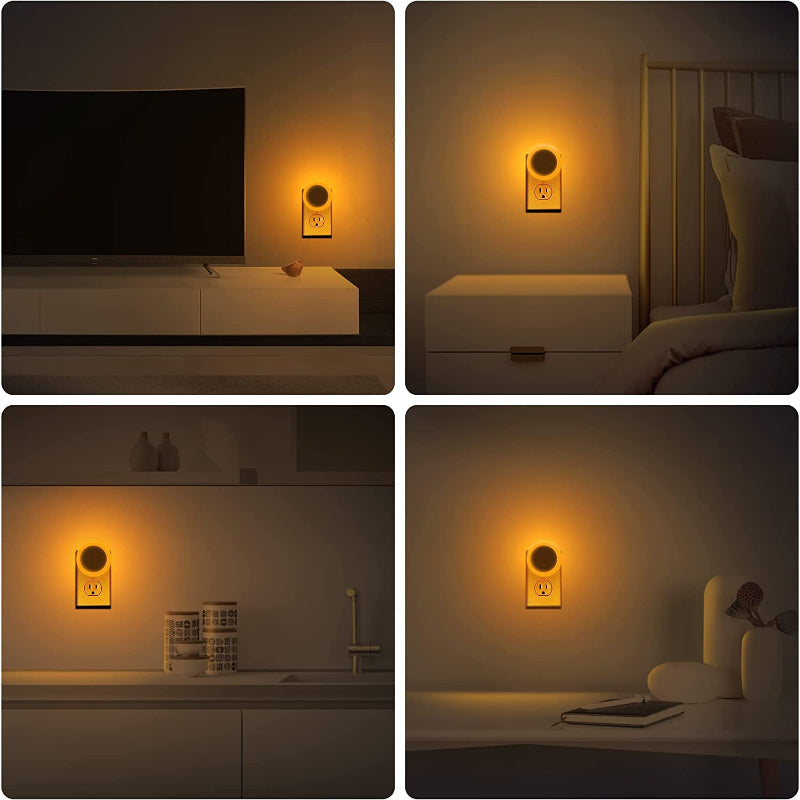 Nachtlichter Stecker in die Wand [4Pack], Nachtlicht mit Lichtsensoren, LED Nachtlicht für das Kinderzimmer, Baby Nachtlicht, Badezimmer Nachtlicht, Treppenlichter, Flurlicht