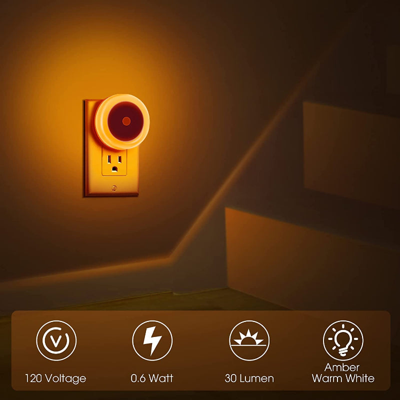 Nachtlichter Stecker in die Wand [4Pack], Nachtlicht mit Lichtsensoren, LED Nachtlicht für das Kinderzimmer, Baby Nachtlicht, Badezimmer Nachtlicht, Treppenlichter, Flurlicht