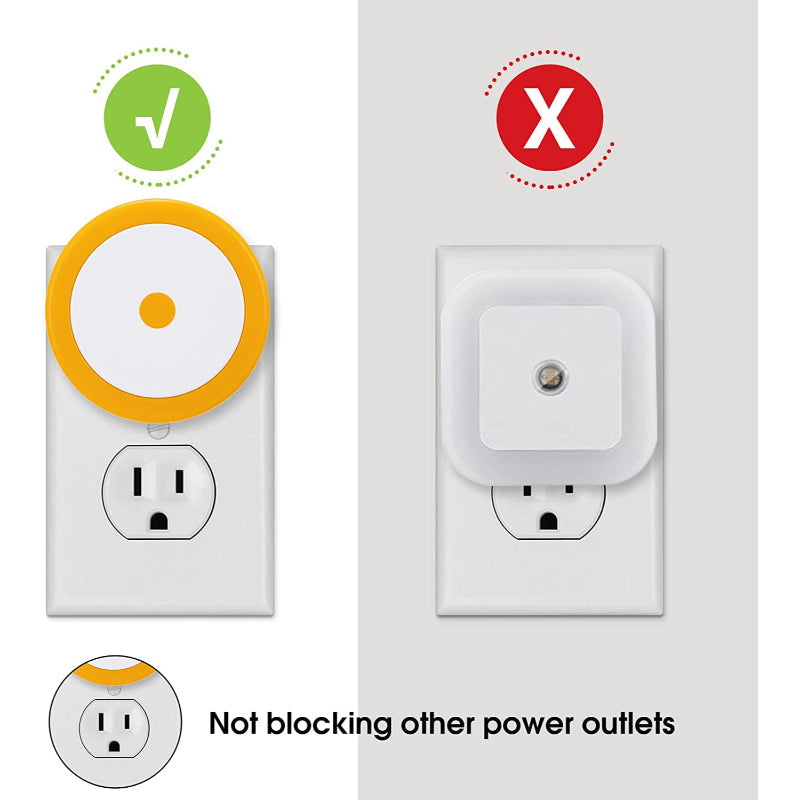 Nachtlichter Stecker in die Wand [4Pack], Nachtlicht mit Lichtsensoren, LED Nachtlicht für das Kinderzimmer, Baby Nachtlicht, Badezimmer Nachtlicht, Treppenlichter, Flurlicht