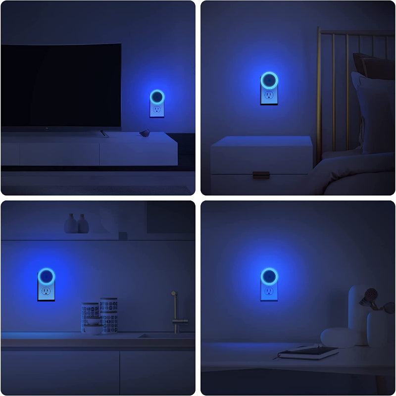 Nachtlichter Stecker in die Wand [4Pack], Nachtlicht mit Lichtsensoren, LED Nachtlicht für das Kinderzimmer, Baby Nachtlicht, Badezimmer Nachtlicht, Treppenlichter, Flurlicht