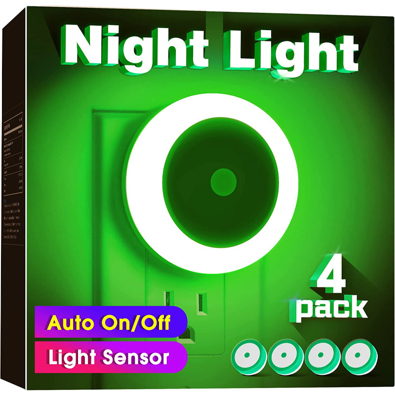 Nachtlichter Stecker in die Wand [4Pack], Nachtlicht mit Lichtsensoren, LED Nachtlicht für das Kinderzimmer, Baby Nachtlicht, Badezimmer Nachtlicht, Treppenlichter, Flurlicht