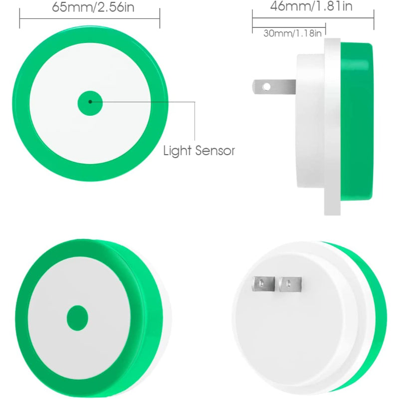 Nachtlichter Stecker in die Wand [4Pack], Nachtlicht mit Lichtsensoren, LED Nachtlicht für das Kinderzimmer, Baby Nachtlicht, Badezimmer Nachtlicht, Treppenlichter, Flurlicht