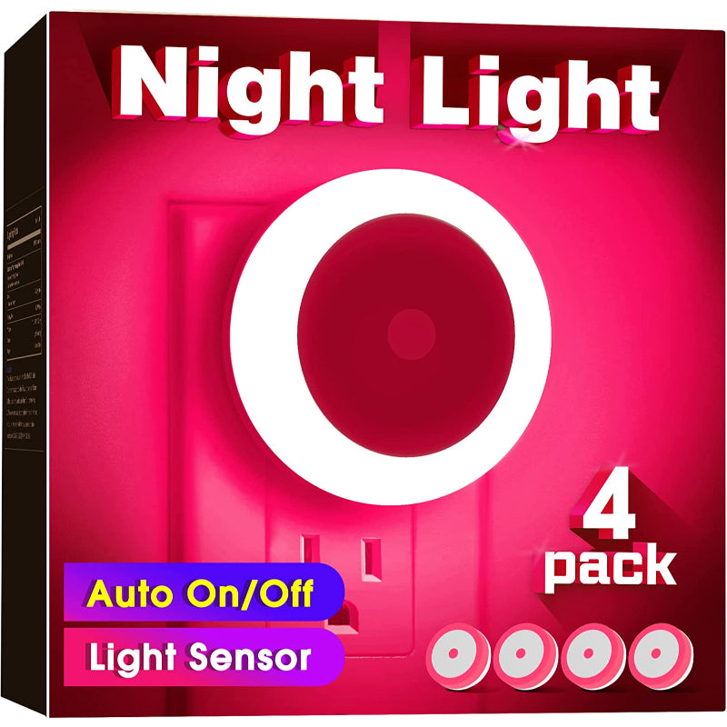 Nachtlichter Stecker in die Wand [4Pack], Nachtlicht mit Lichtsensoren, LED Nachtlicht für das Kinderzimmer, Baby Nachtlicht, Badezimmer Nachtlicht, Treppenlichter, Flurlicht