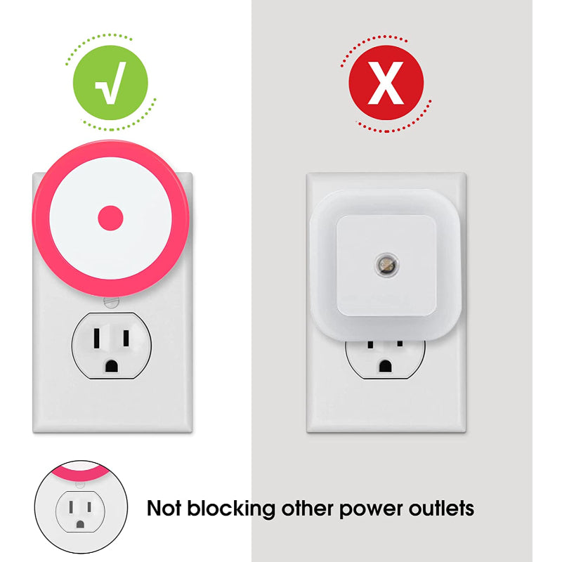Nachtlichter Stecker in die Wand [4Pack], Nachtlicht mit Lichtsensoren, LED Nachtlicht für das Kinderzimmer, Baby Nachtlicht, Badezimmer Nachtlicht, Treppenlichter, Flurlicht