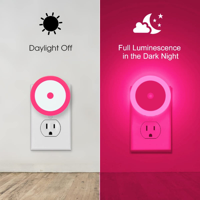 Nachtlichter Stecker in die Wand [4Pack], Nachtlicht mit Lichtsensoren, LED Nachtlicht für das Kinderzimmer, Baby Nachtlicht, Badezimmer Nachtlicht, Treppenlichter, Flurlicht