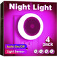 Nachtlichter Stecker in die Wand [4Pack], Nachtlicht mit Lichtsensoren, LED Nachtlicht für das Kinderzimmer, Baby Nachtlicht, Badezimmer Nachtlicht, Treppenlichter, Flurlicht