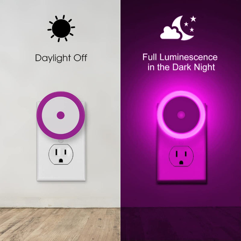 Nachtlichter Stecker in die Wand [4Pack], Nachtlicht mit Lichtsensoren, LED Nachtlicht für das Kinderzimmer, Baby Nachtlicht, Badezimmer Nachtlicht, Treppenlichter, Flurlicht