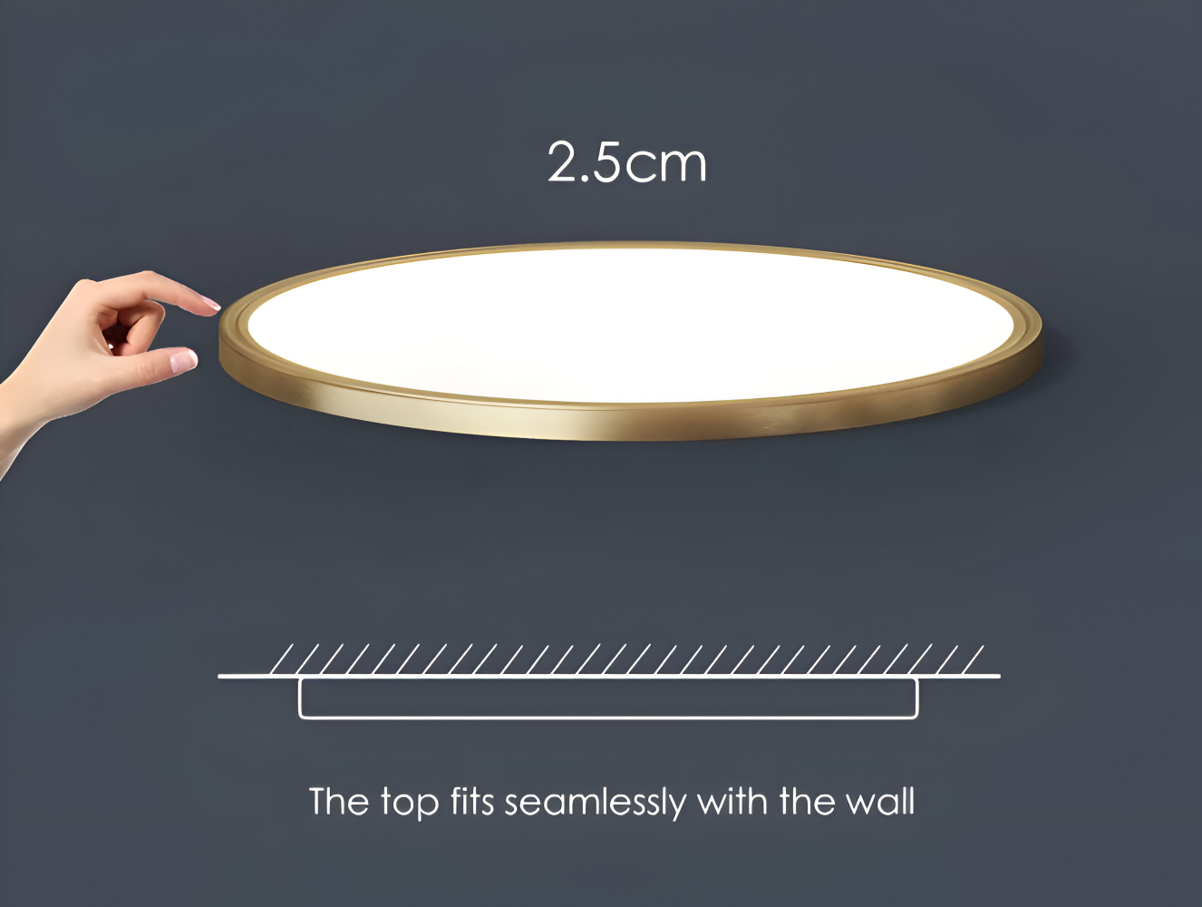 Frendorf | BronzeHalo Deckenleuchte - Ultradünne Minimalistische Runde LED Deckenleuchte