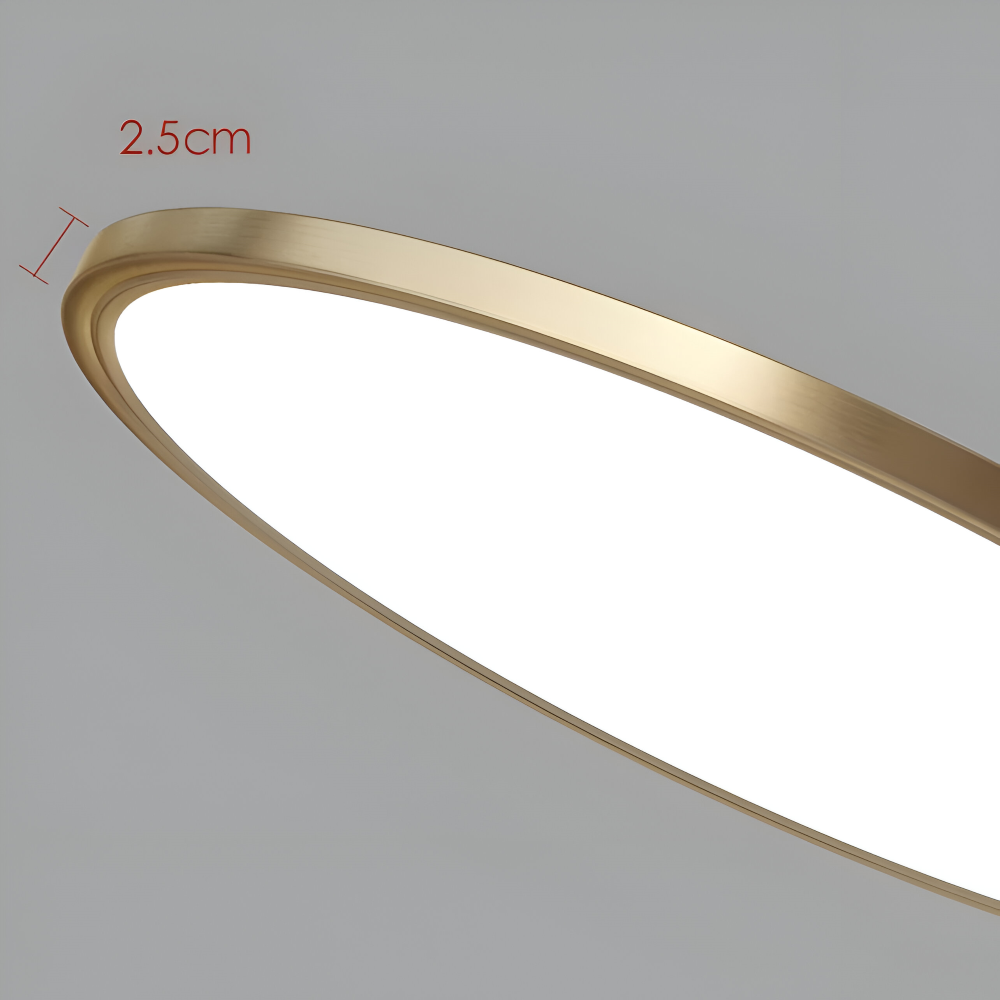 Frendorf | BronzeHalo Deckenleuchte - Ultradünne Minimalistische Runde LED Deckenleuchte