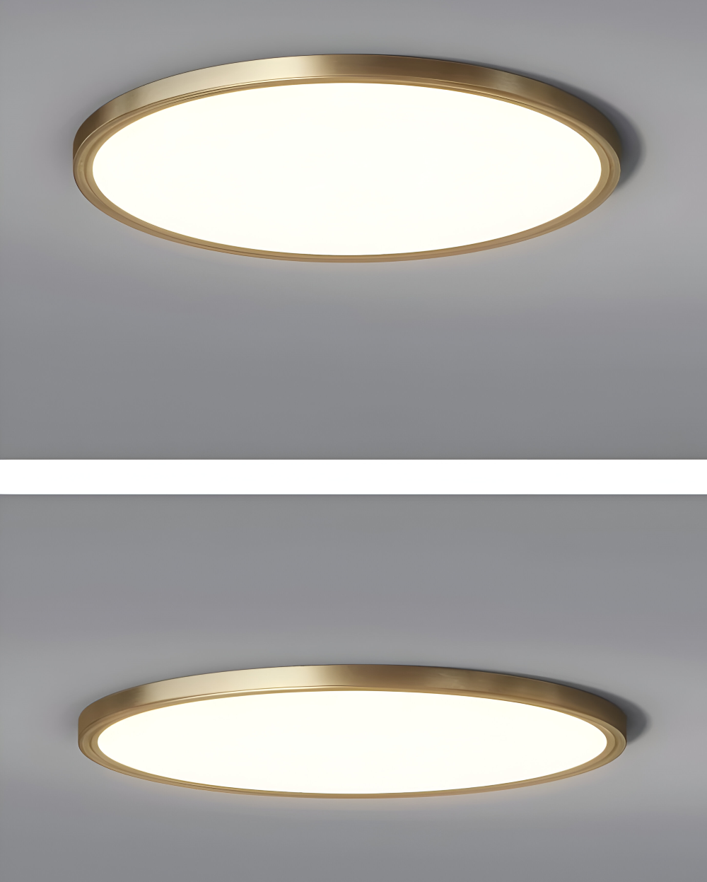 Frendorf | BronzeHalo Deckenleuchte - Ultradünne Minimalistische Runde LED Deckenleuchte