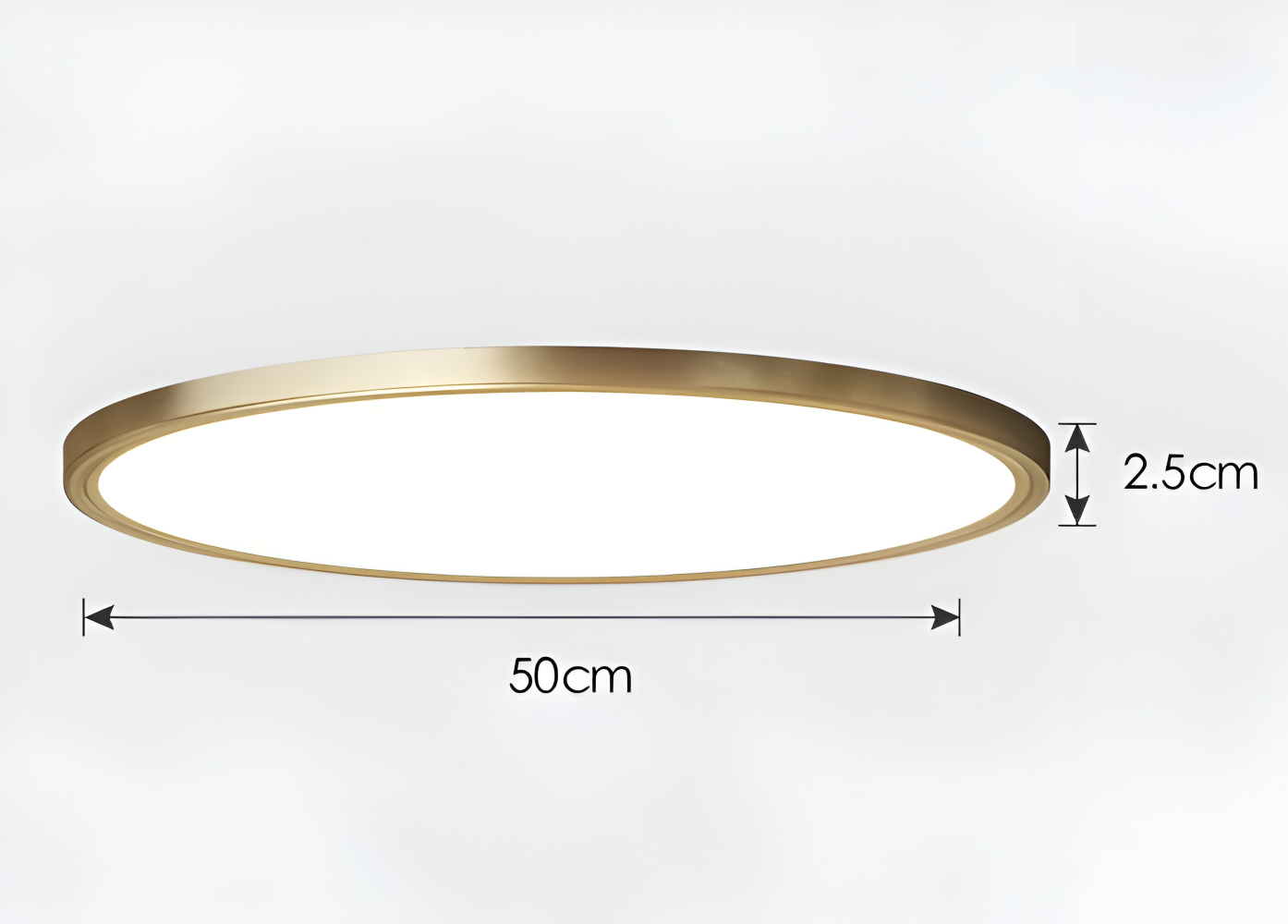 Frendorf | BronzeHalo Deckenleuchte - Ultradünne Minimalistische Runde LED Deckenleuchte