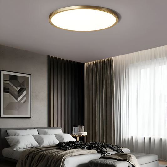 Frendorf | BronzeHalo Deckenleuchte - Ultradünne Minimalistische Runde LED Deckenleuchte