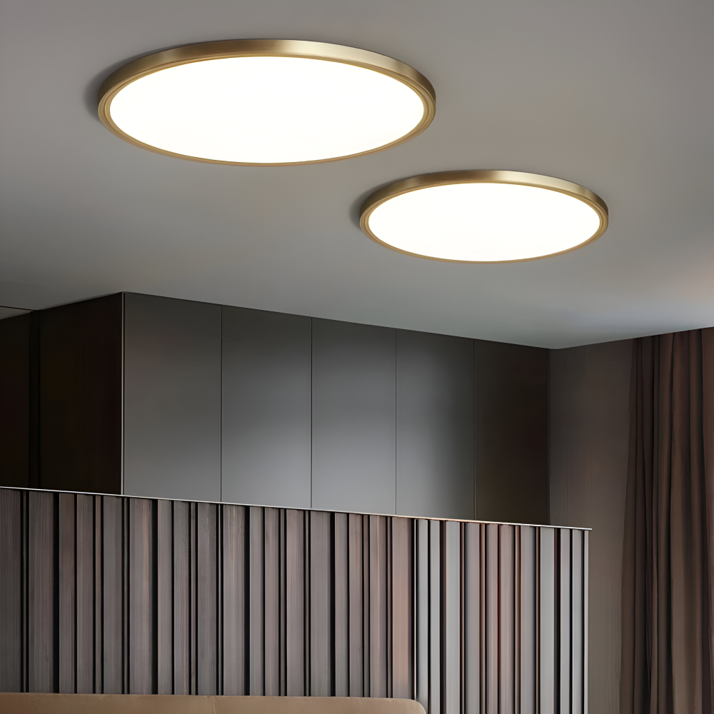 Frendorf | BronzeHalo Deckenleuchte - Ultradünne Minimalistische Runde LED Deckenleuchte