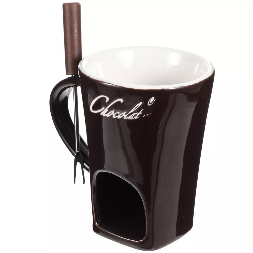 Frendorf | Braun Schokoladenwärmer Keramik Käse Schokoladenfondue Set