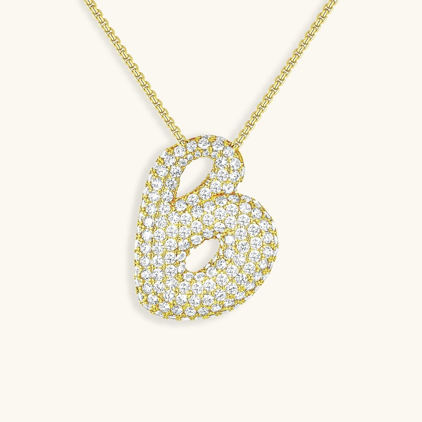 Frendorf | Bubble Initial-Diamant-Halskette