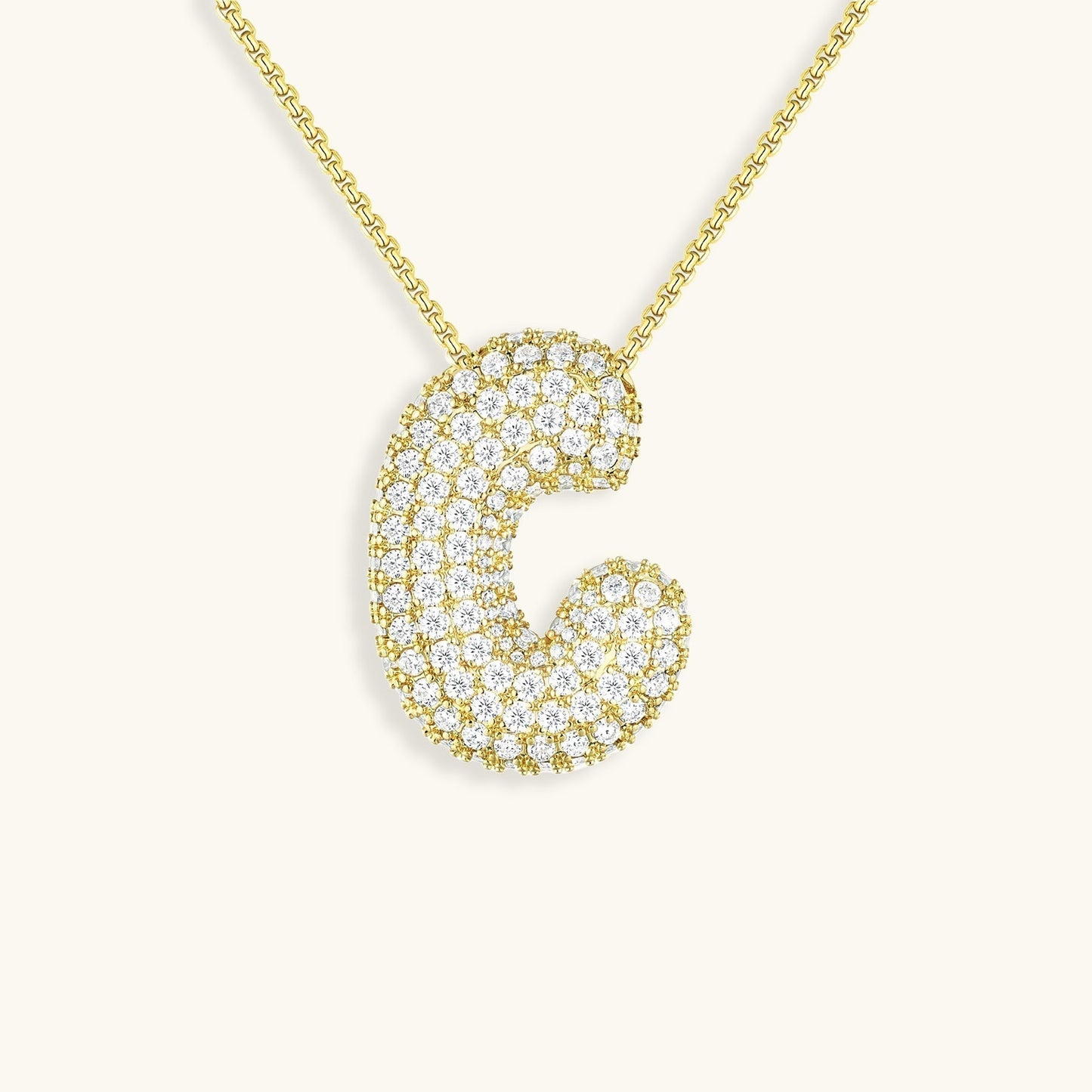 Frendorf | Bubble Initial-Diamant-Halskette