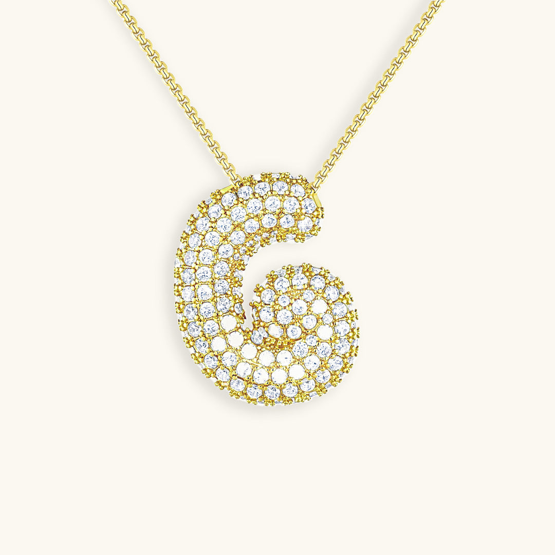 Frendorf | Bubble Initial-Diamant-Halskette
