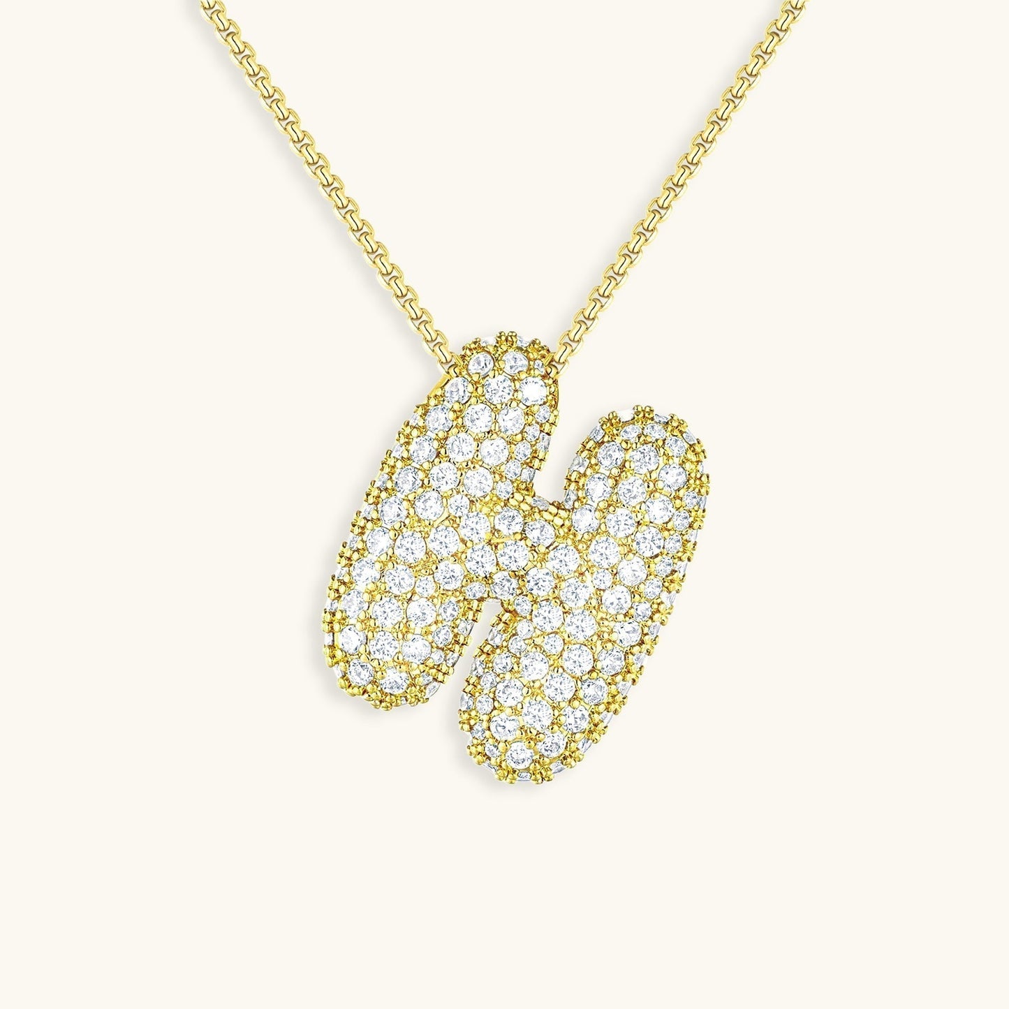 Frendorf | Bubble Initial-Diamant-Halskette