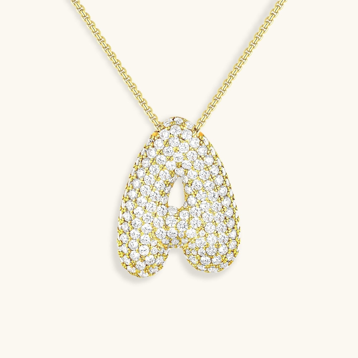 Frendorf | Bubble Initial-Diamant-Halskette