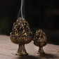 Buddhist Sense Messinglegierung Kegel Räuchergefäß Bronze Zenser Teezeremonie Antike Ornament Heimdekoration Traditionelles Rauchgefäß
