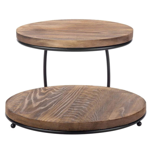 Frendorf | Brennholz Cupcake Halter Stand mit schwarzem Metallrahmen