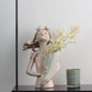 Frendorf | ButterflyAura Mädchenfigur Deko | Stilvolle Schmetterlings-Mädchen Ornamente | Vase & Tablett Design