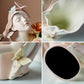 Frendorf | ButterflyAura Mädchenfigur Deko | Stilvolle Schmetterlings-Mädchen Ornamente | Vase & Tablett Design