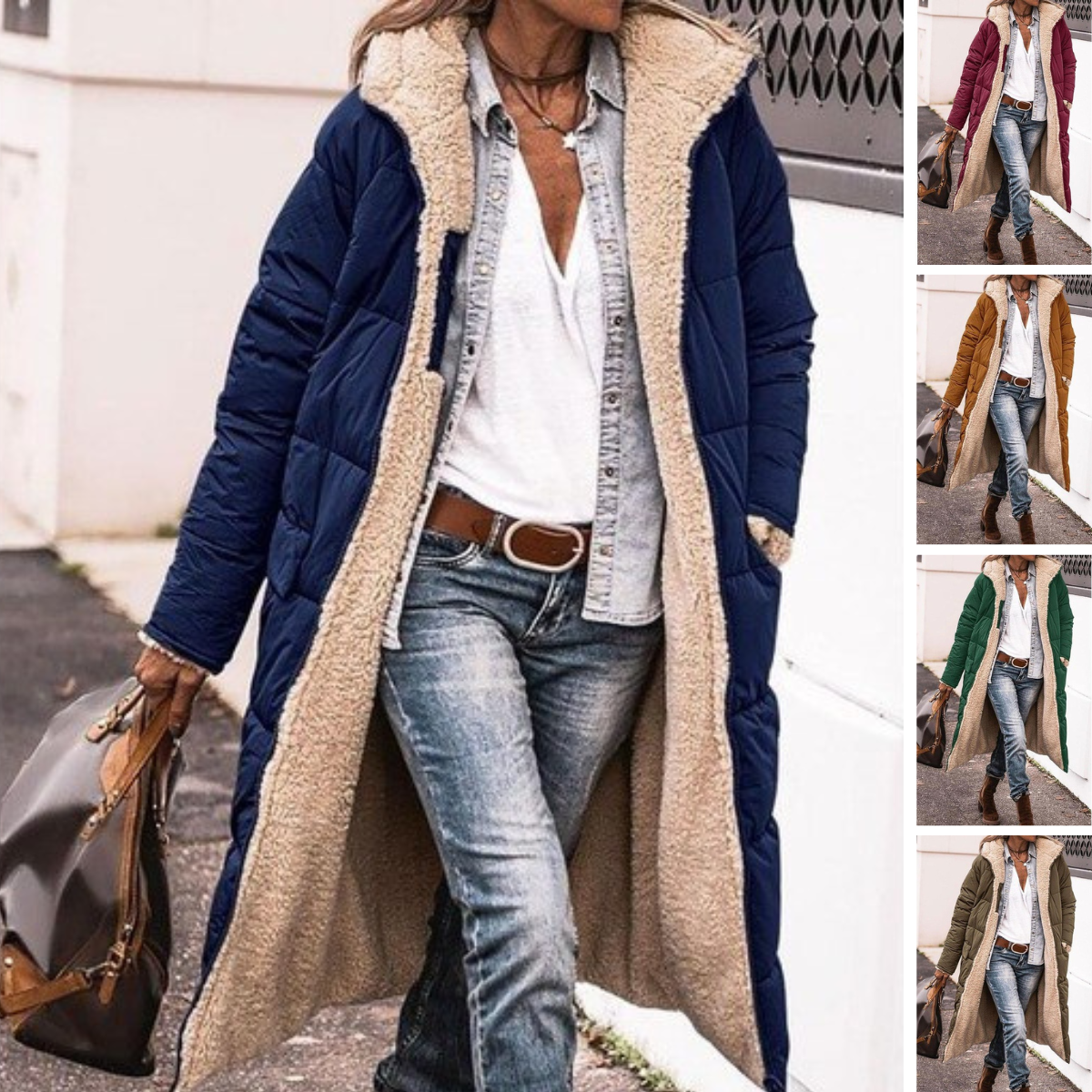 Frendorf | Wende lange gefütterte Winterjacke