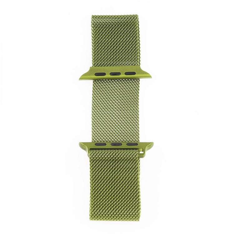 Frerndorf | Mailänder Loop Magnetische Edelstahl-Uhrenarmband für Apple Watch Series 10 42mm / 9&8&7 41mm / SE 3&SE 2&6&SE&5&4 40mm / 3&2&1 38mm (Armeegrün)