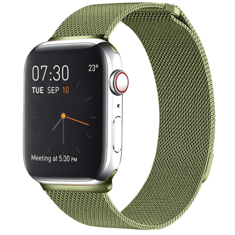 Frerndorf | Mailänder Loop Magnetische Edelstahl-Uhrenarmband für Apple Watch Series 10 42mm / 9&8&7 41mm / SE 3&SE 2&6&SE&5&4 40mm / 3&2&1 38mm (Armeegrün)