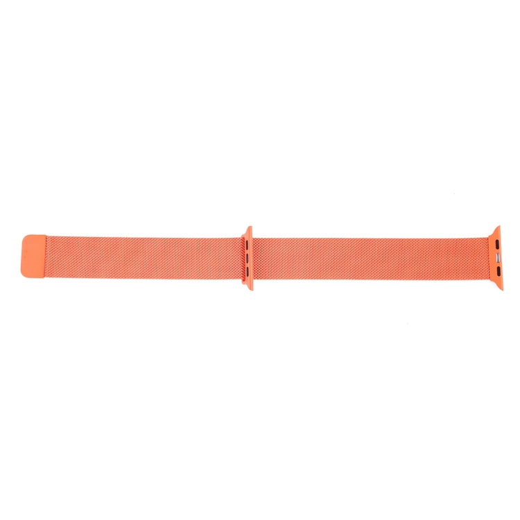 Frerndorf | Milanese Loop Magnetisches Edelstahl-Uhrenarmband für Apple Watch Series 10 42mm / 9&8&7 41mm / SE 3&SE 2&6&SE&5&4 40mm / 3&2&1 38mm(Orange)