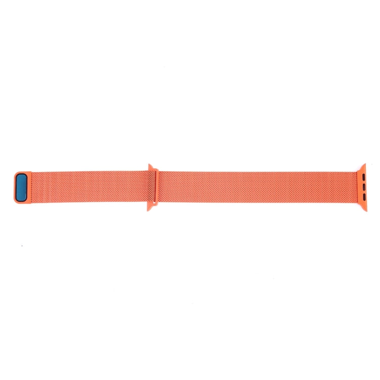 Frerndorf | Milanese Loop Magnetisches Edelstahl-Uhrenarmband für Apple Watch Series 10 42mm / 9&8&7 41mm / SE 3&SE 2&6&SE&5&4 40mm / 3&2&1 38mm(Orange)