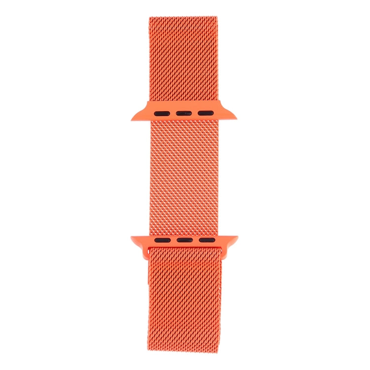 Frerndorf | Milanese Loop Magnetisches Edelstahl-Uhrenarmband für Apple Watch Series 10 42mm / 9&8&7 41mm / SE 3&SE 2&6&SE&5&4 40mm / 3&2&1 38mm(Orange)