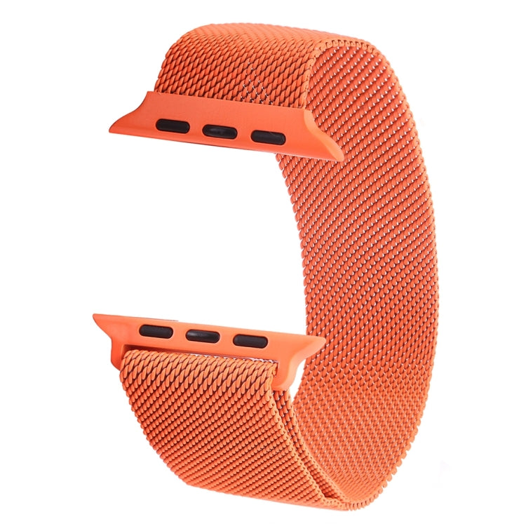 Frerndorf | Milanese Loop Magnetisches Edelstahl-Uhrenarmband für Apple Watch Series 10 42mm / 9&8&7 41mm / SE 3&SE 2&6&SE&5&4 40mm / 3&2&1 38mm(Orange)