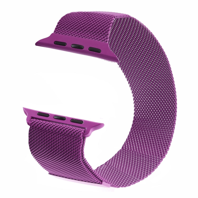 Frerndorf | Milanese Loop Magnetische Edelstahl-Uhrenarmband für Apple Watch Series 7 41mm / 6 & SE & 5 & 4 40mm / 3 & 2 & 1 38mm (Lila)