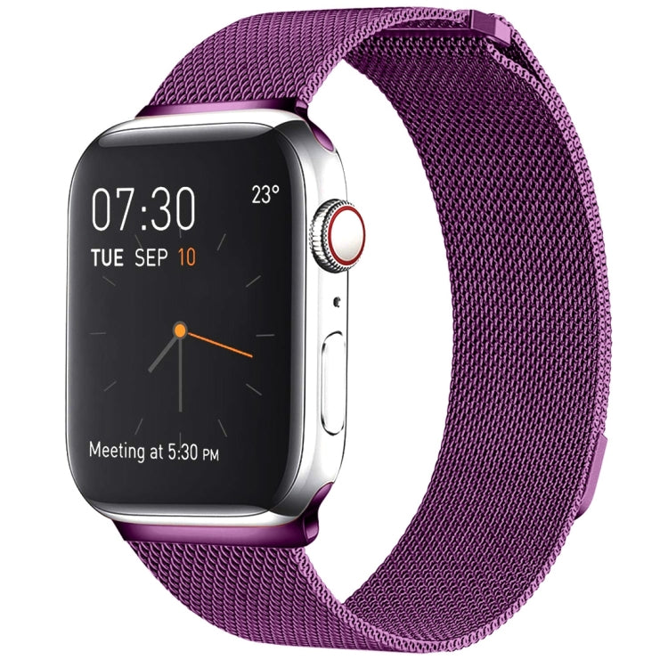 Frerndorf | Milanese Loop Magnetische Edelstahl-Uhrenarmband für Apple Watch Series 7 41mm / 6 & SE & 5 & 4 40mm / 3 & 2 & 1 38mm (Lila)
