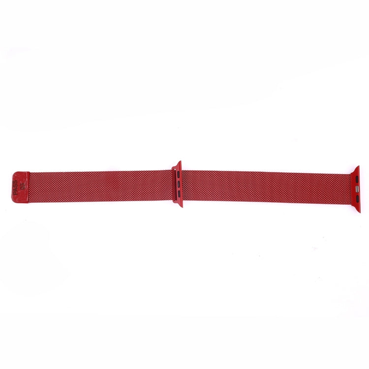 Frerndorf | Mailänder Loop Magnetisches Edelstahl-Armband für Apple Watch Series 7 41 mm / 6 & SE & 5 & 4 40 mm / 3 & 2 & 1 38 mm (Rot)