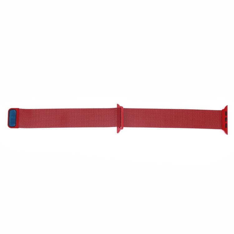 Frerndorf | Mailänder Loop Magnetisches Edelstahl-Armband für Apple Watch Series 7 41 mm / 6 & SE & 5 & 4 40 mm / 3 & 2 & 1 38 mm (Rot)
