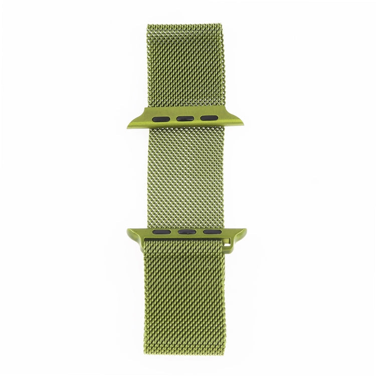 Frerndorf | Milanese Loop Magnetisches Edelstahl Armband für Apple Watch Ultra 49mm&Watch Ultra 2 49mm / Series 10 46mm / 9&8&7 45mm / SE 3&SE 2&6&SE&5&4 44mm / 3&2&1 42mm (Armeegrün)