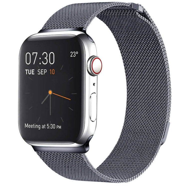 Frerndorf | Mailänder Loop Magnetische Edelstahl-Uhrenarmband für Apple Watch Ultra 49mm&Watch Ultra 2 49mm / Series 10 46mm / 9&8&7 45mm / SE 3&SE 2&6&SE&5&4 44mm / 3&2&1 42mm (Dunkelgrau)