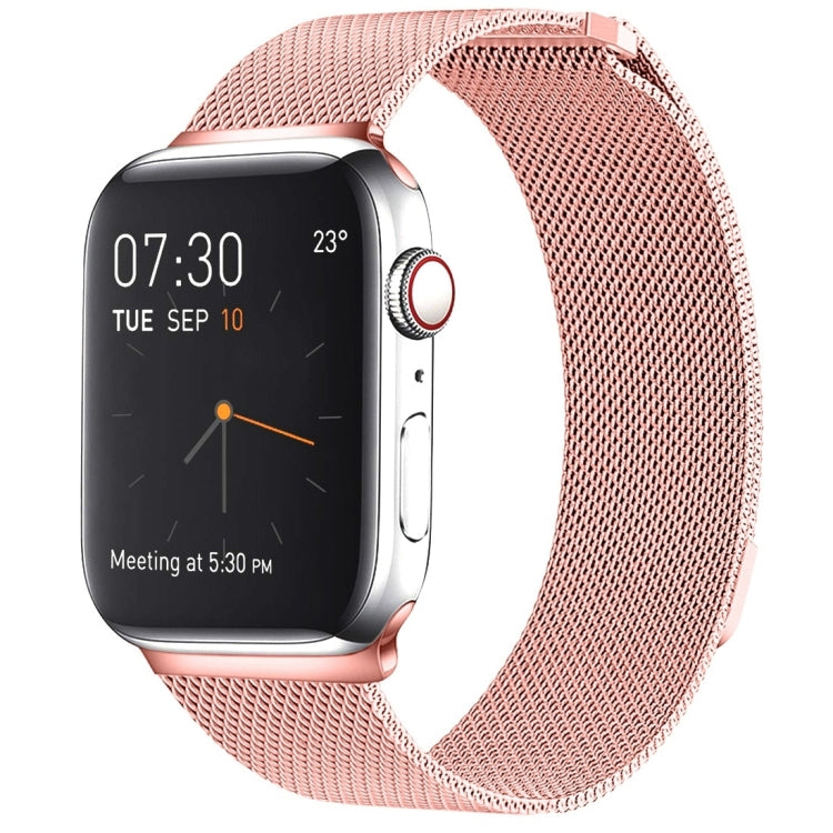 Frerndorf | Milanese Loop Magnetische Edelstahl-Uhrenarmband für Apple Watch Ultra 49mm&Watch Ultra 2 49mm / Series 10 46mm / 9&8&7 45mm / SE 3&SE 2&6&SE&5&4 44mm / 3&2&1 42mm (Pink)