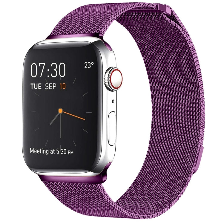 Frerndorf | Milanese Loop Magnetisches Edelstahl-Armband für Apple Watch Ultra 49mm&Watch Ultra 2 49mm / Series 10 46mm / 9&8&7 45mm / SE 3&SE 2&6&SE&5&4 44mm / 3&2&1 42mm(Purple)