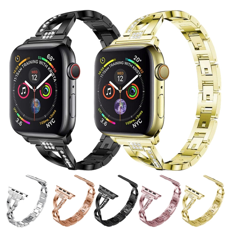 Frendorf | Buntes Diamant Edelstahl Armband für Apple Watch Series 7 41mm / 6 & SE & 5 & 4 40mm / 3 & 2 & 1 38mm (Lila)