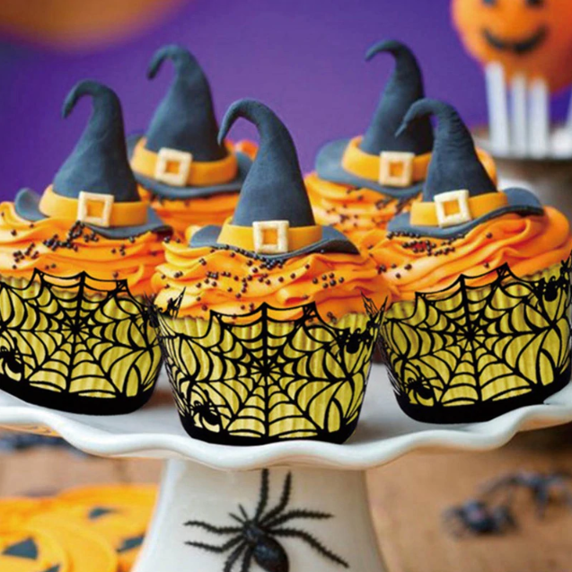 Frendorf | Halloween-Dekoration Cupcake-Hüllen Partyzubehör, 50 Stück