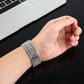 Frendorf | Für Apple Watch Series 7 45mm / 6 & SE & 5 & 4 44mm / 3 & 2 & 1 42mm Nine Beads Edelstahl Handgelenk Armband (Silber)