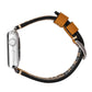 Frendorf | Für Apple Watch Series 10 42mm / 9&8&7 41mm / SE 3&SE 2&6&SE&5&4 40mm / 3&2&1 38mm Handbuch Linienmuster Echtleder Armbanduhr Band (Khaki)