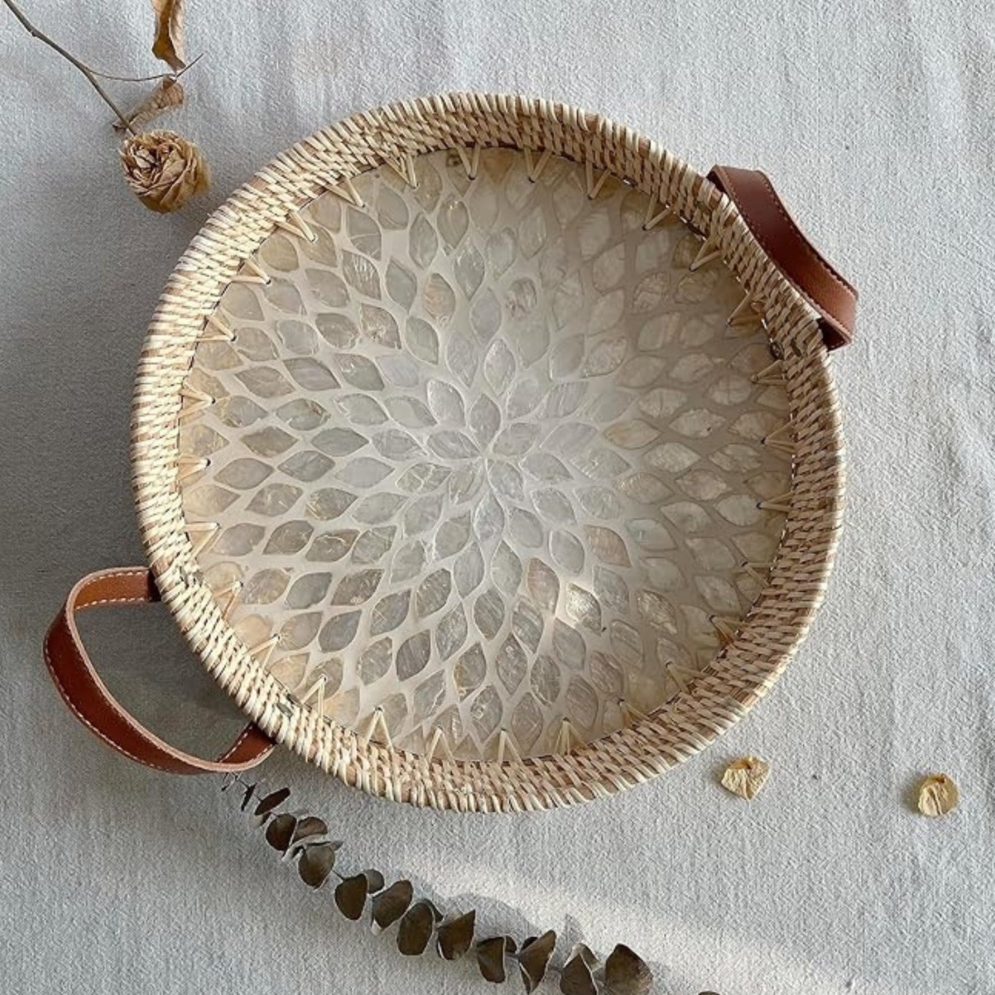 Frendorf | Bauernhaus Rattan Tablett in verschiedenen Mustern